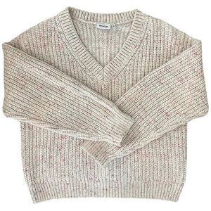 weekday v neck confetti sweater size s